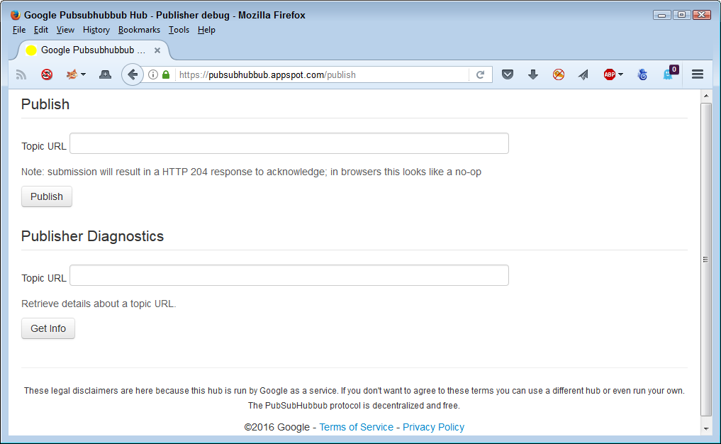 PubSubHubbub: Calling a PubSubHubbub API - Google - 2 of 3