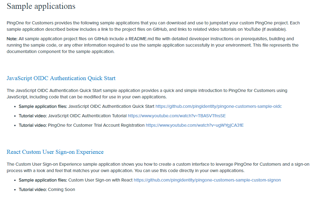 Figure 11: Ping Identity provides GitHub sample code for secure digital identity solutions.