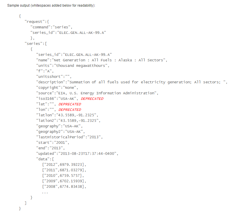 Figure 25: EIA labels deprecated items for clarity on API version differences.